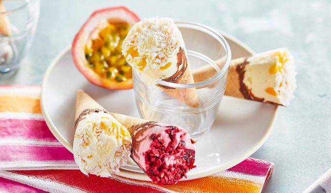 10 MINI CONES FRAMBOISE